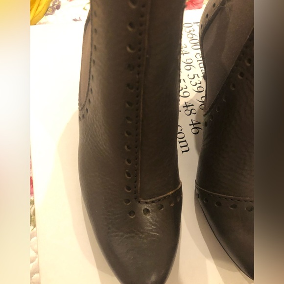 Pedro Garcia Brown Leather Justine Chelsea Stretch Ankle Boots - Picture 9 of 13